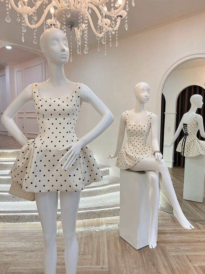 Corinne Polka Dress - Celestia Couture