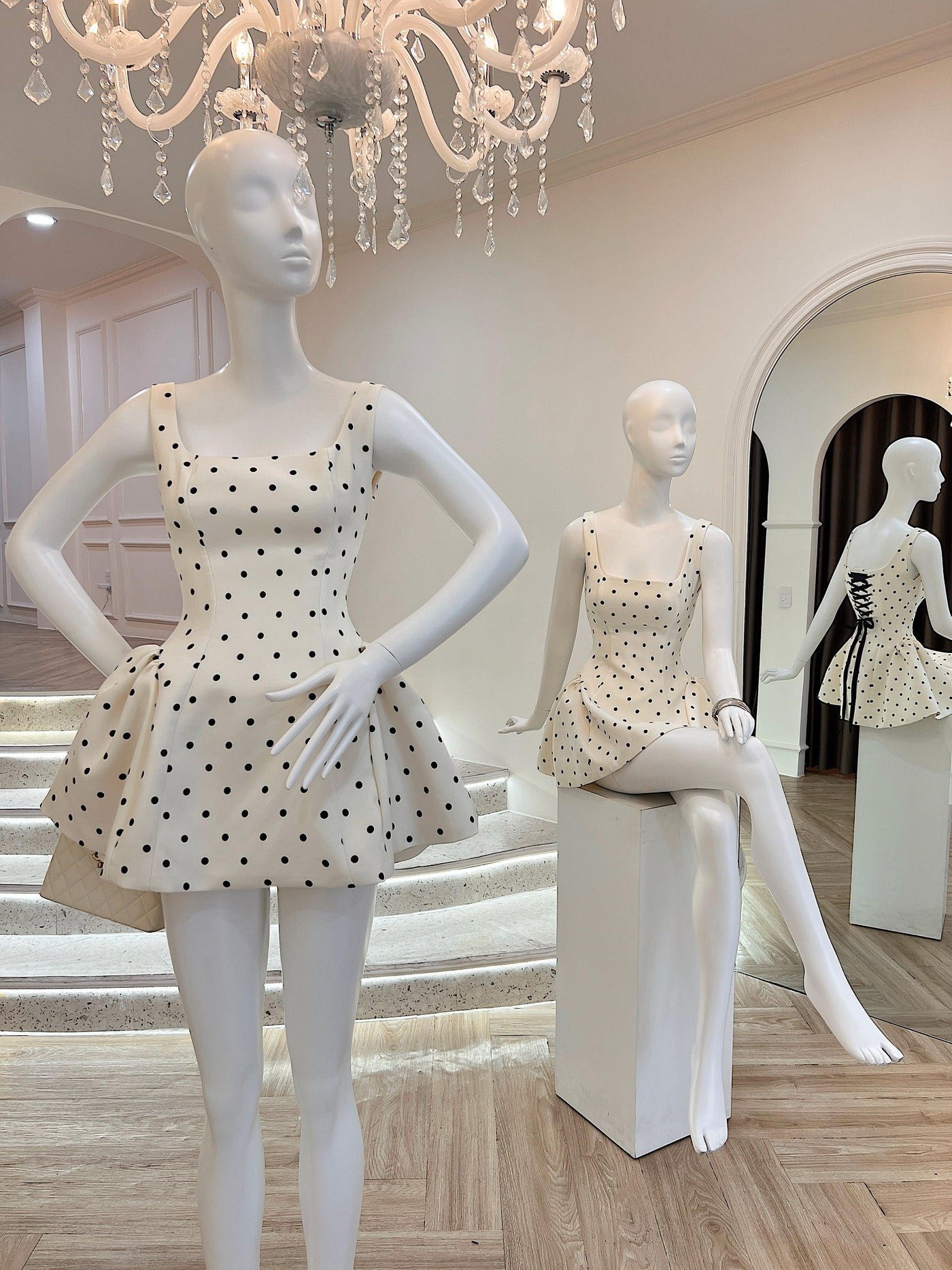 Corinne Polka Dress