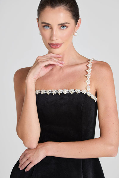 Em Velvet Black Dress