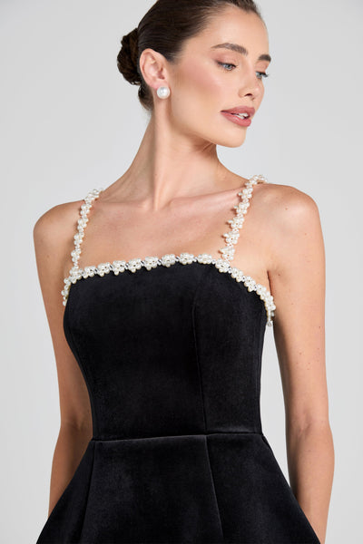 Em Velvet Black Dress