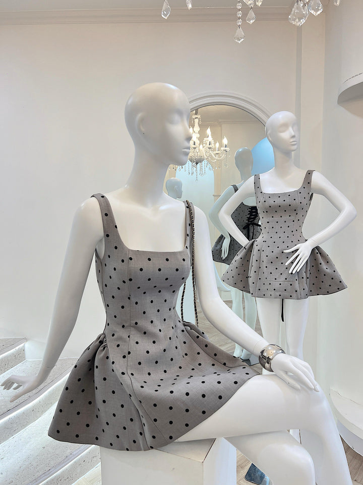 Corinne Polka Dress - Celestia Couture