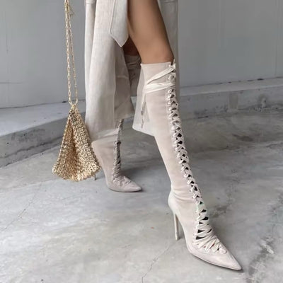 OCTAVIA Lace Stiletto Heels