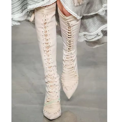 OCTAVIA Lace Stiletto Heels