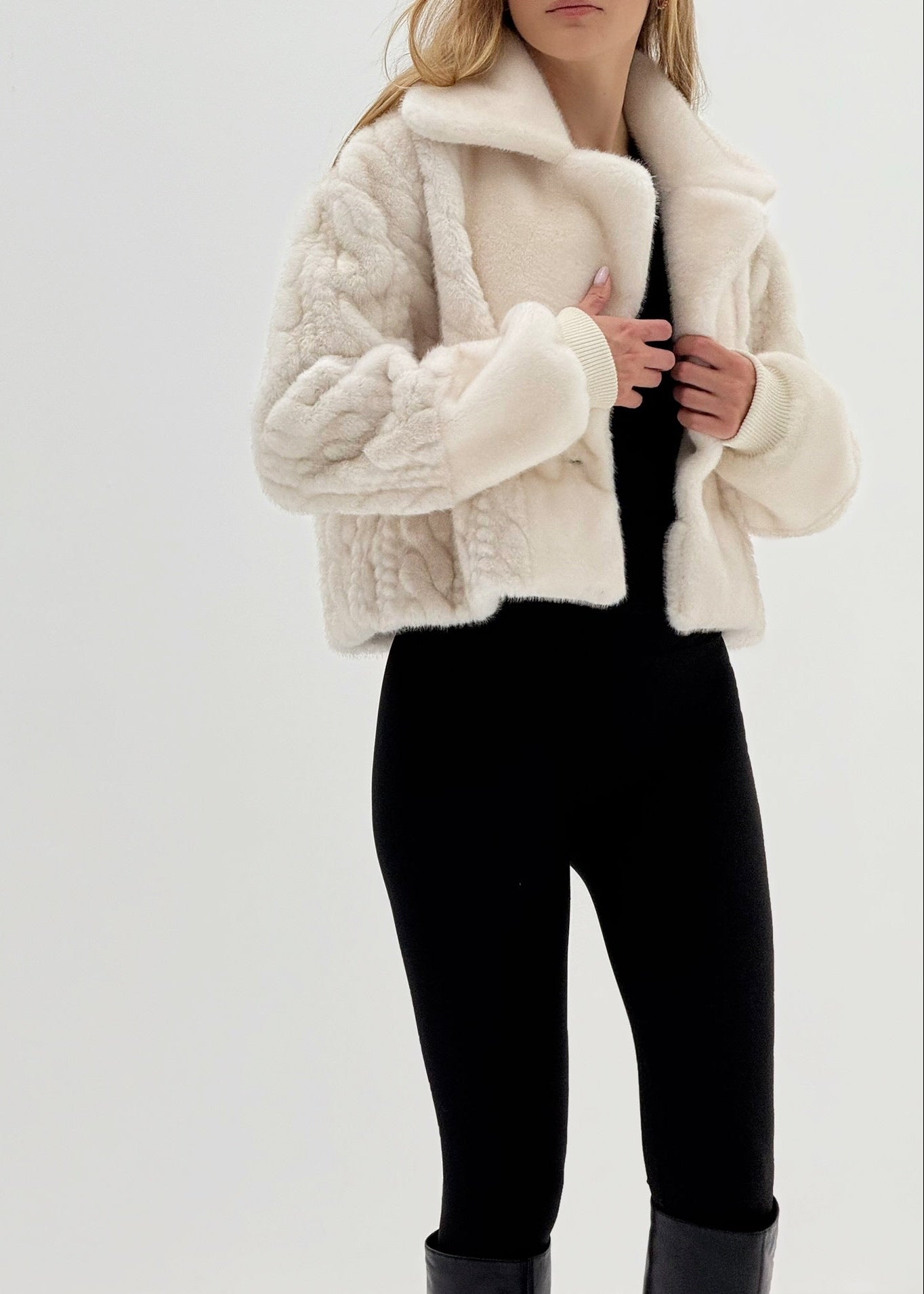 Floriane Luxe Fur Coat | Winter Latte