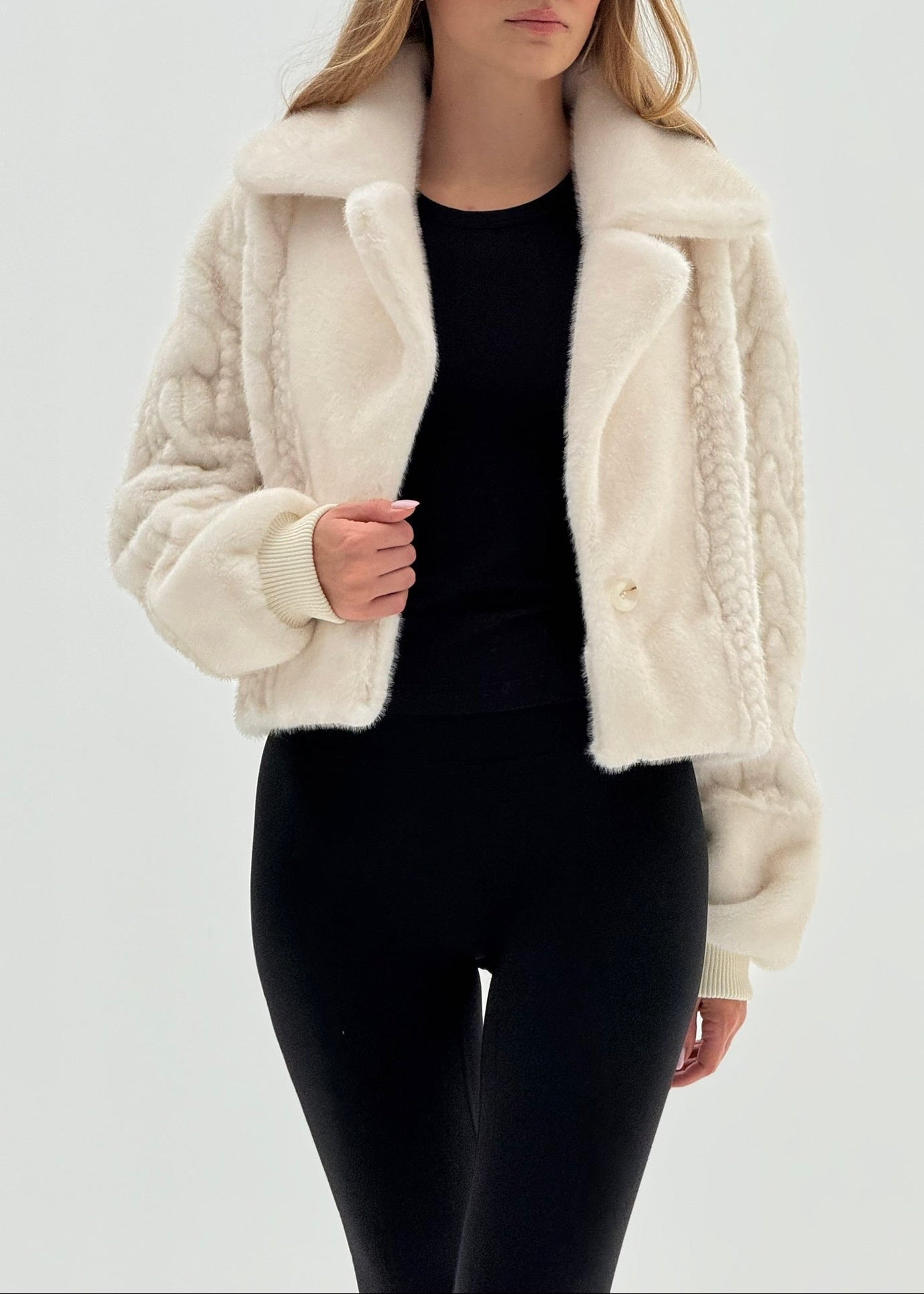 Floriane Luxe Fur Coat | Winter Latte