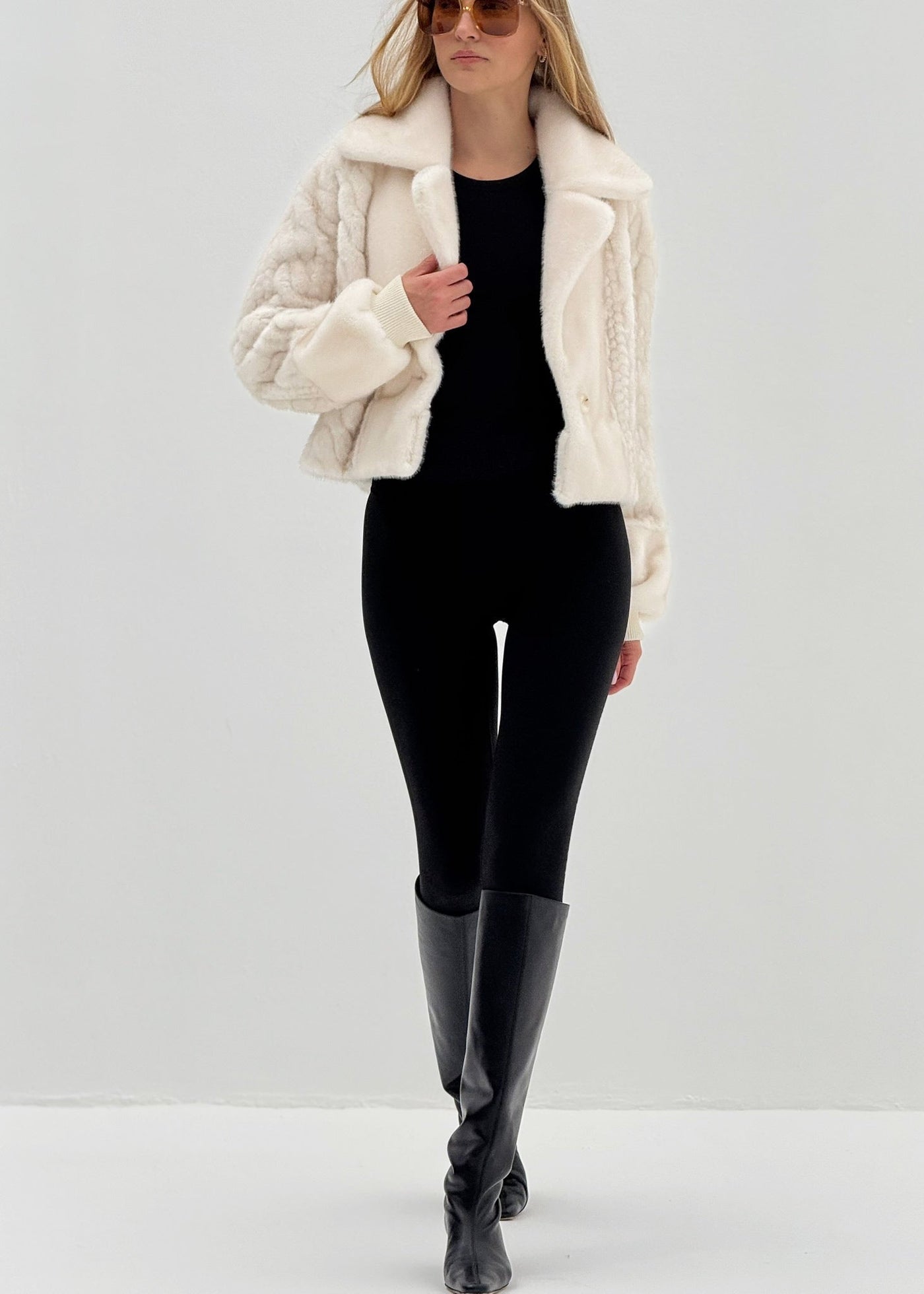 Floriane Luxe Fur Coat | Winter Latte