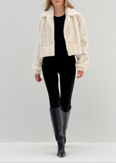 Floriane Luxe Fur Coat | Winter Latte