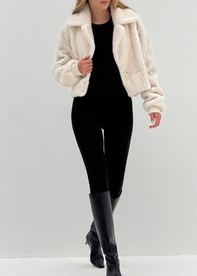 Floriane Luxe Fur Coat | Winter Latte