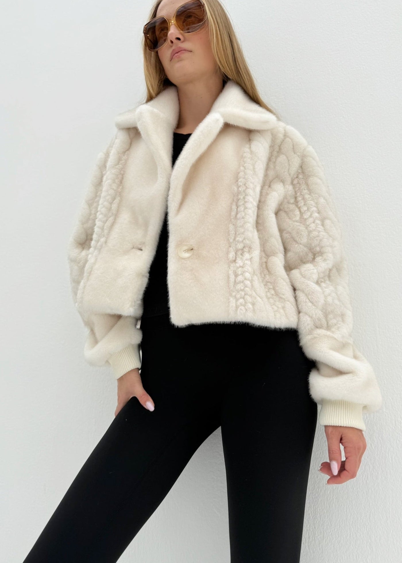 Floriane Luxe Fur Coat | Winter Latte