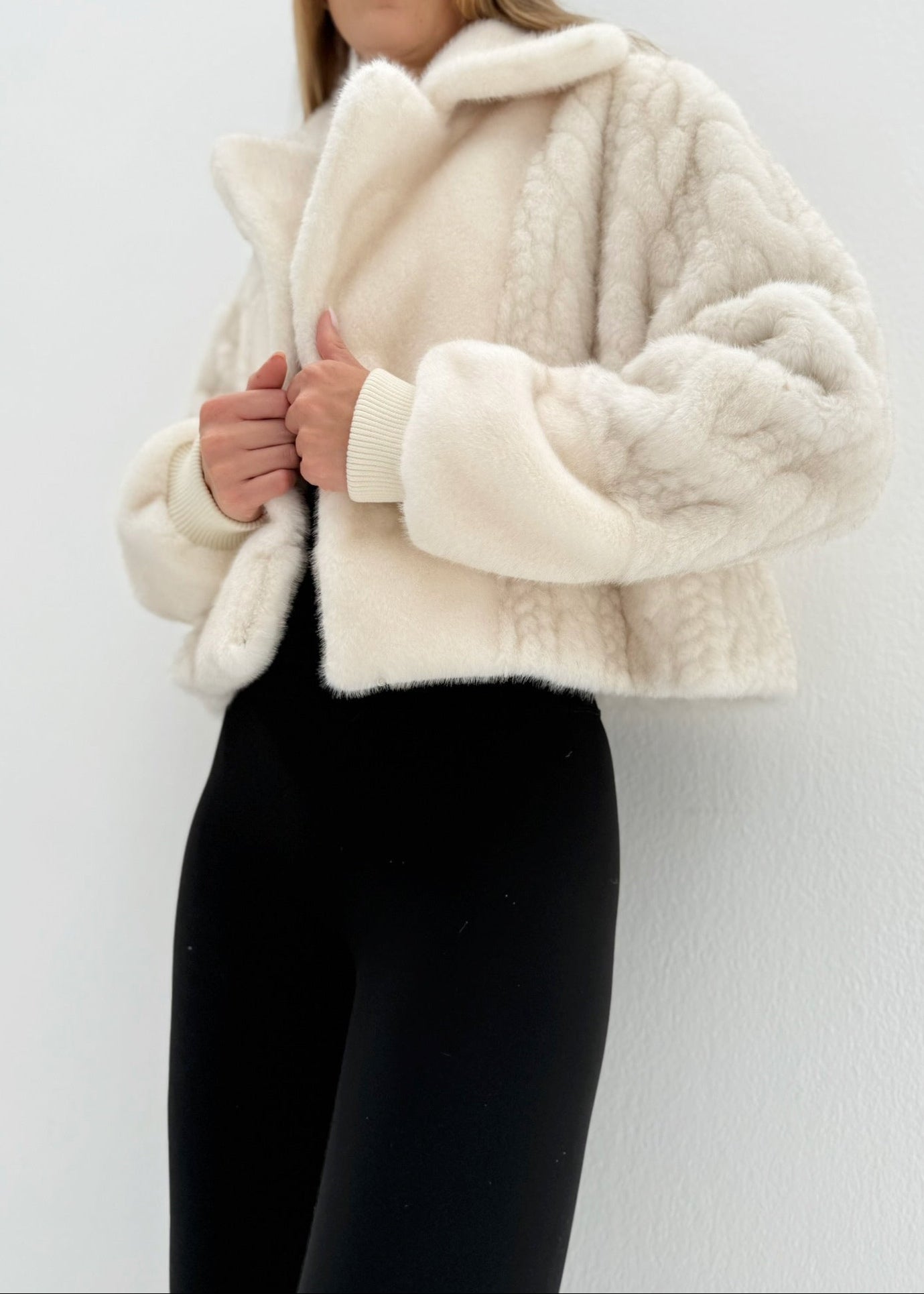 Floriane Luxe Fur Coat | Winter Latte