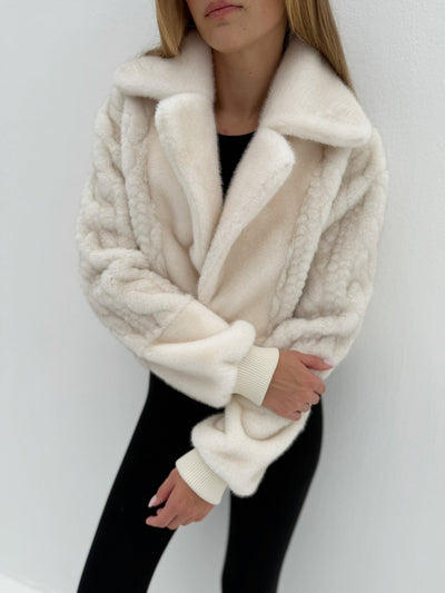 Floriane Luxe Fur Coat | Winter Latte