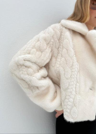 Floriane Luxe Fur Coat | Winter Latte