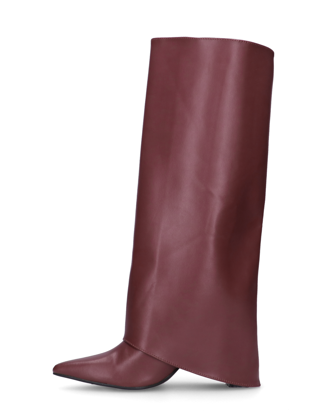 FEDRIKA -  Stivale 2 in 1 in ecopelle bordeaux: da stivale alto a stivaletto con un semplice gesto