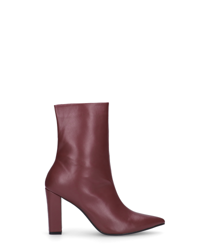 FEDRIKA -  Stivale 2 in 1 in ecopelle bordeaux: da stivale alto a stivaletto con un semplice gesto