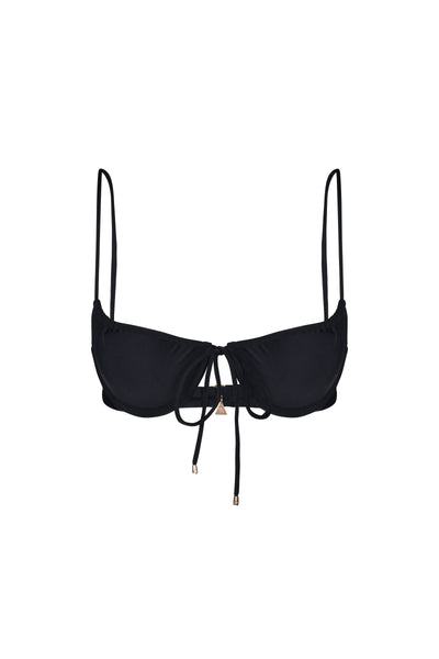 BRUNA PUSH UP TOP | BLACK MATTE