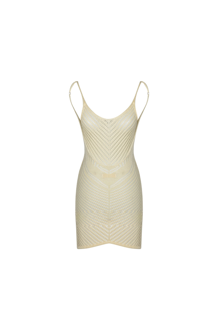 MERMAID SHORT DRESS | CREAM - Celestia Couture