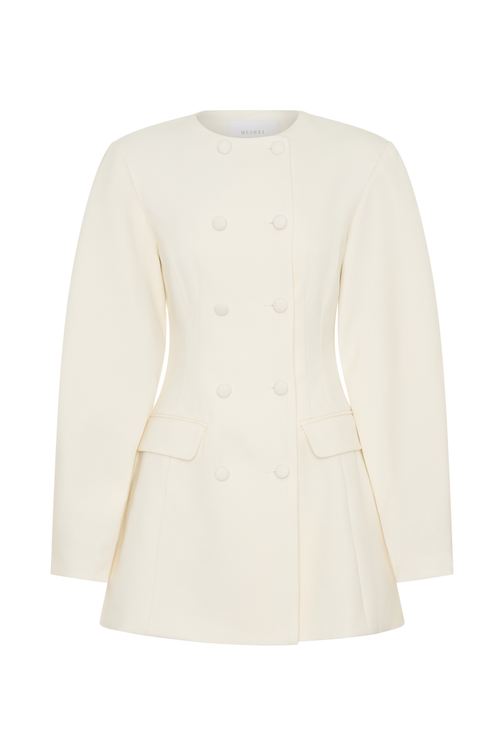 Beatrice Blazer Mini Dress - Ivory
