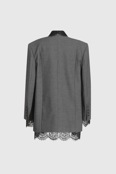 Gargi Lace V Neck Blazer
