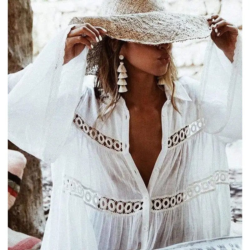 Mandarin Breeze Kaftan Cover-Up - Celestial Couture