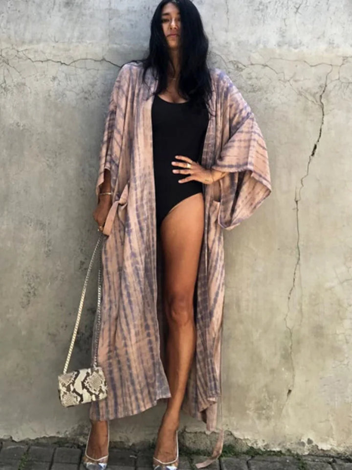 Printed Loose Kimono Cardigan