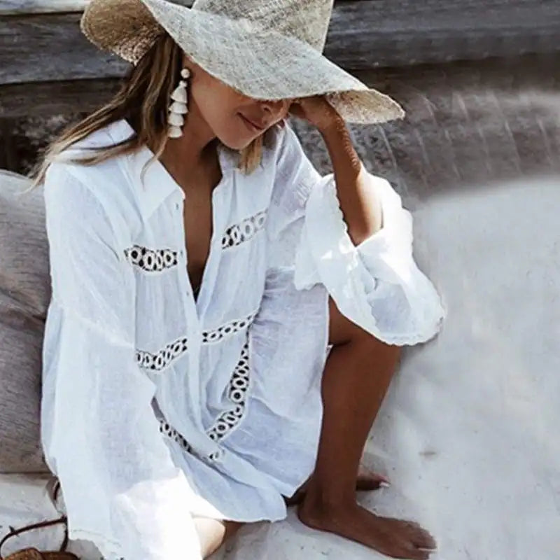 Mandarin Breeze Kaftan Cover-Up - Celestial Couture