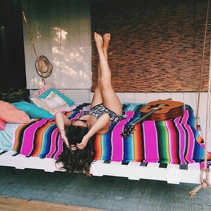 Coperta da picnic sulla spiaggia in stile Boho