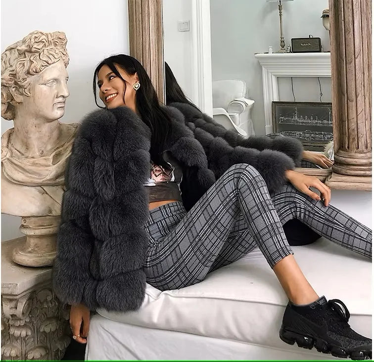 Kardashian  Fox Fur Coat