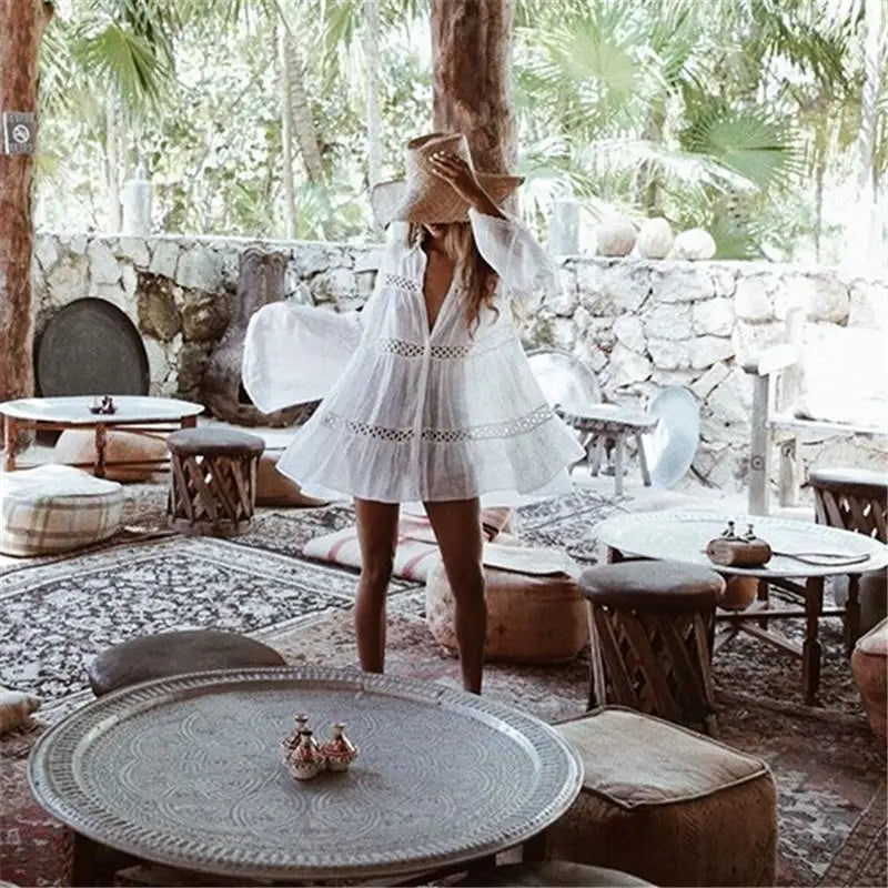 Mandarin Breeze Kaftan Cover-Up - Celestial Couture