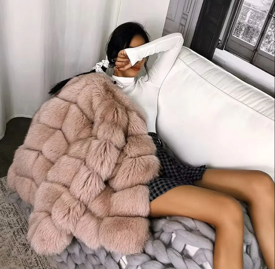 Kardashian  Fox Fur Coat