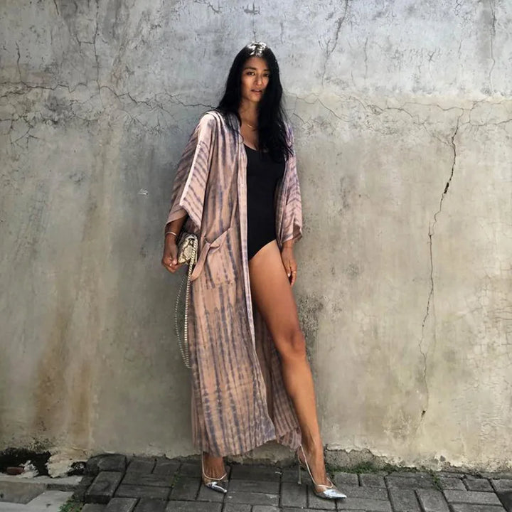 Printed Loose Kimono Cardigan