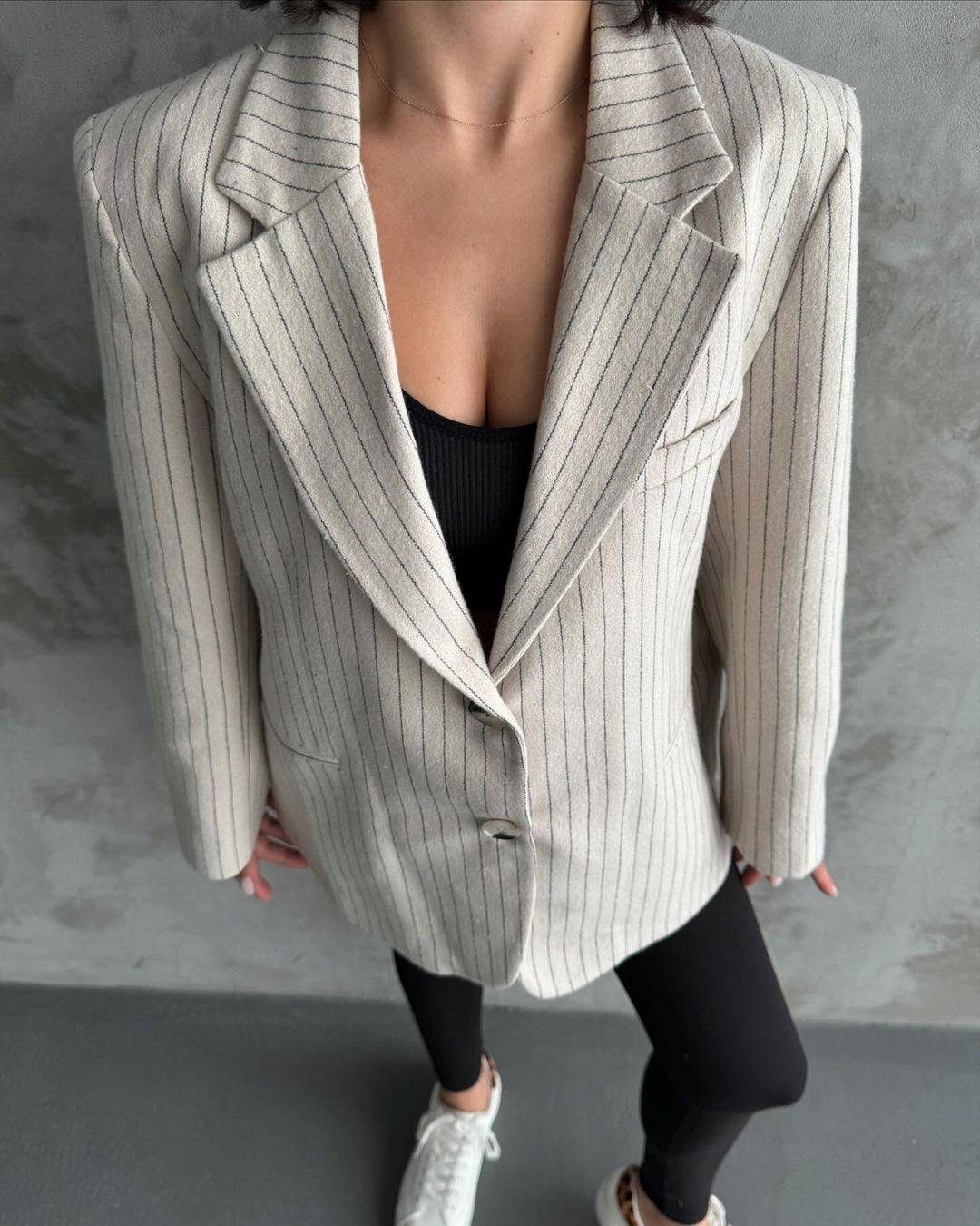 Zaria White Jacket Stripes