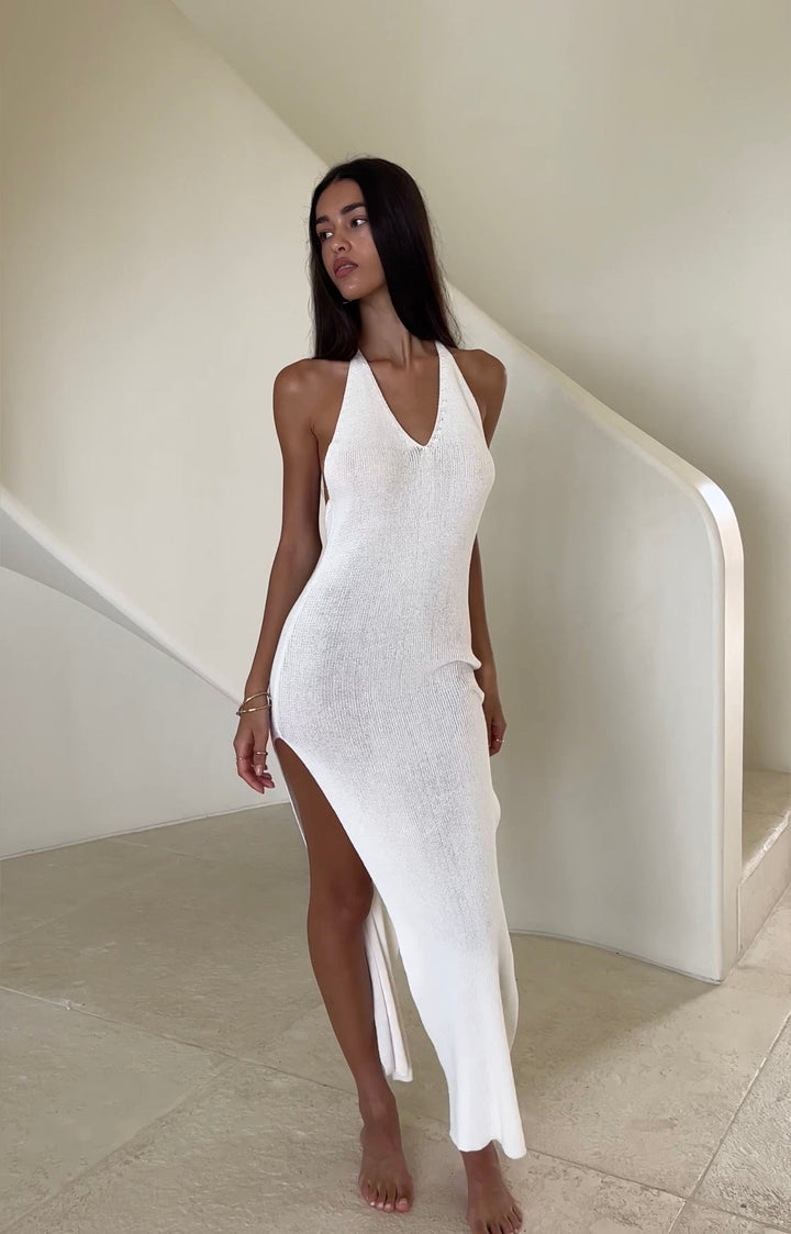 MALTA DRESS | WHITE - Celestia Couture