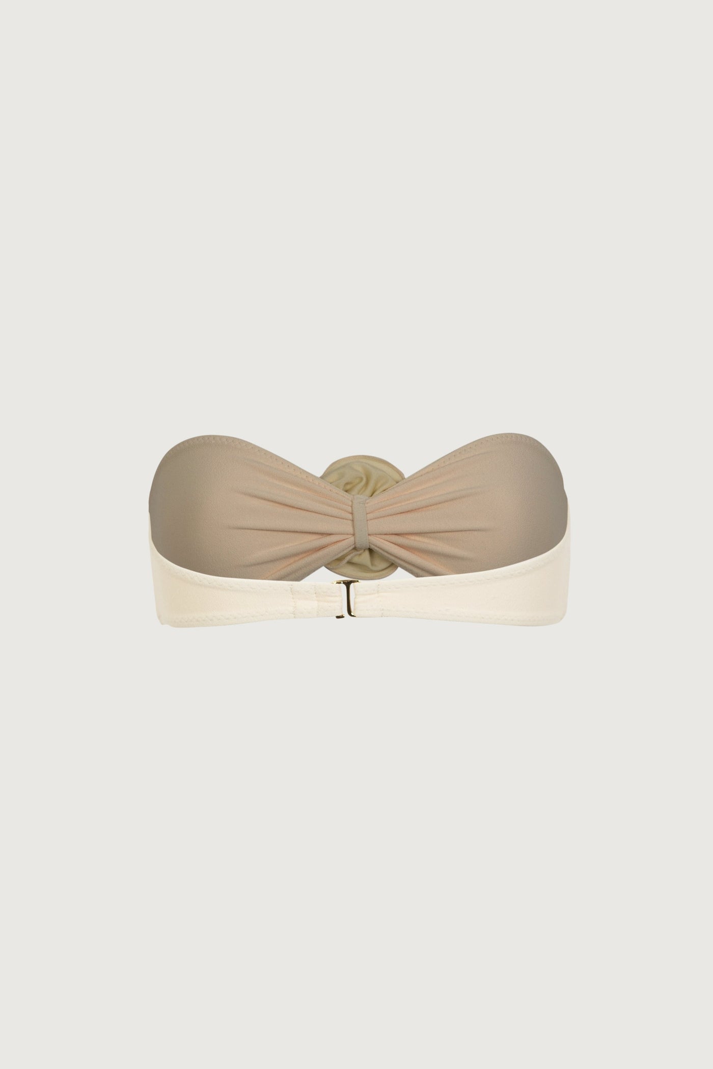 Rosette Bandeau Top (Faux Suede Cream/Cream) - Celestial Couture