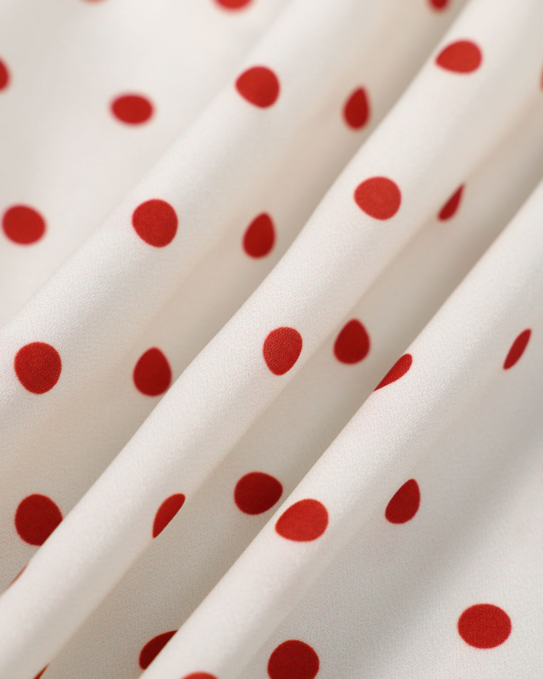 The Beige V Neck Polka Dot Button Midi Dress - Celestia Couture