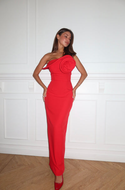 Maxi dress with accent