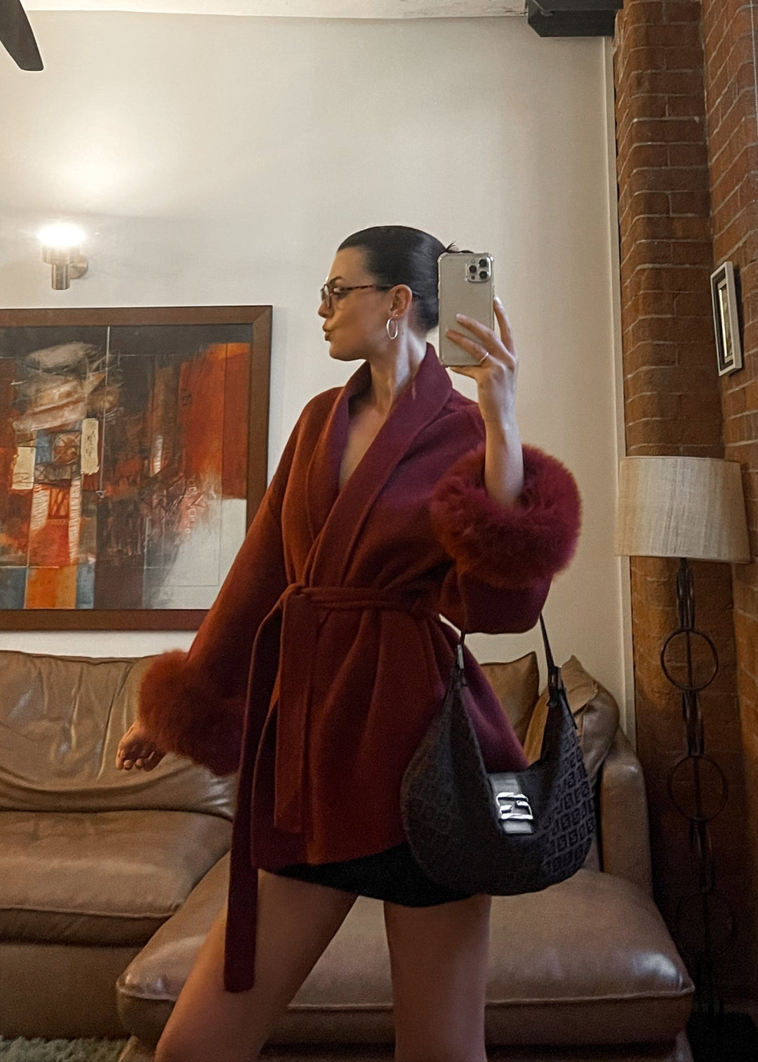 Natasha Wool Coat - Pinot Noir