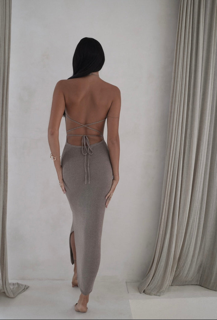 THALIA DRESS | CHOCOLATE - Celestia Couture