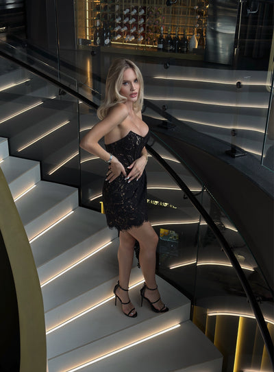 Shine Lace Mini Dress