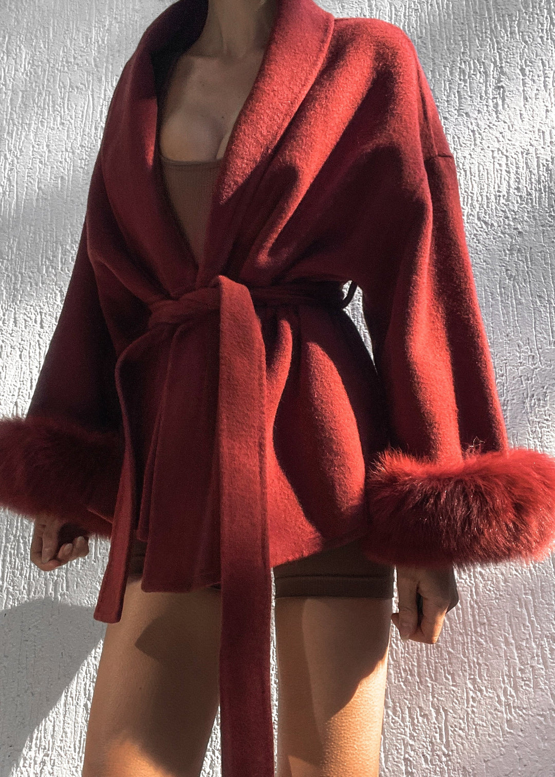 Natasha Wool Coat - Pinot Noir