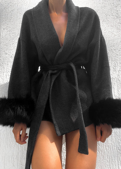 Natasha Wool Coat - Black