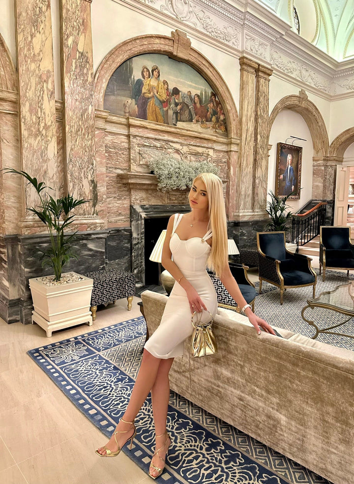 Ophelia Bodycon Midi Dress - Celestia Couture
