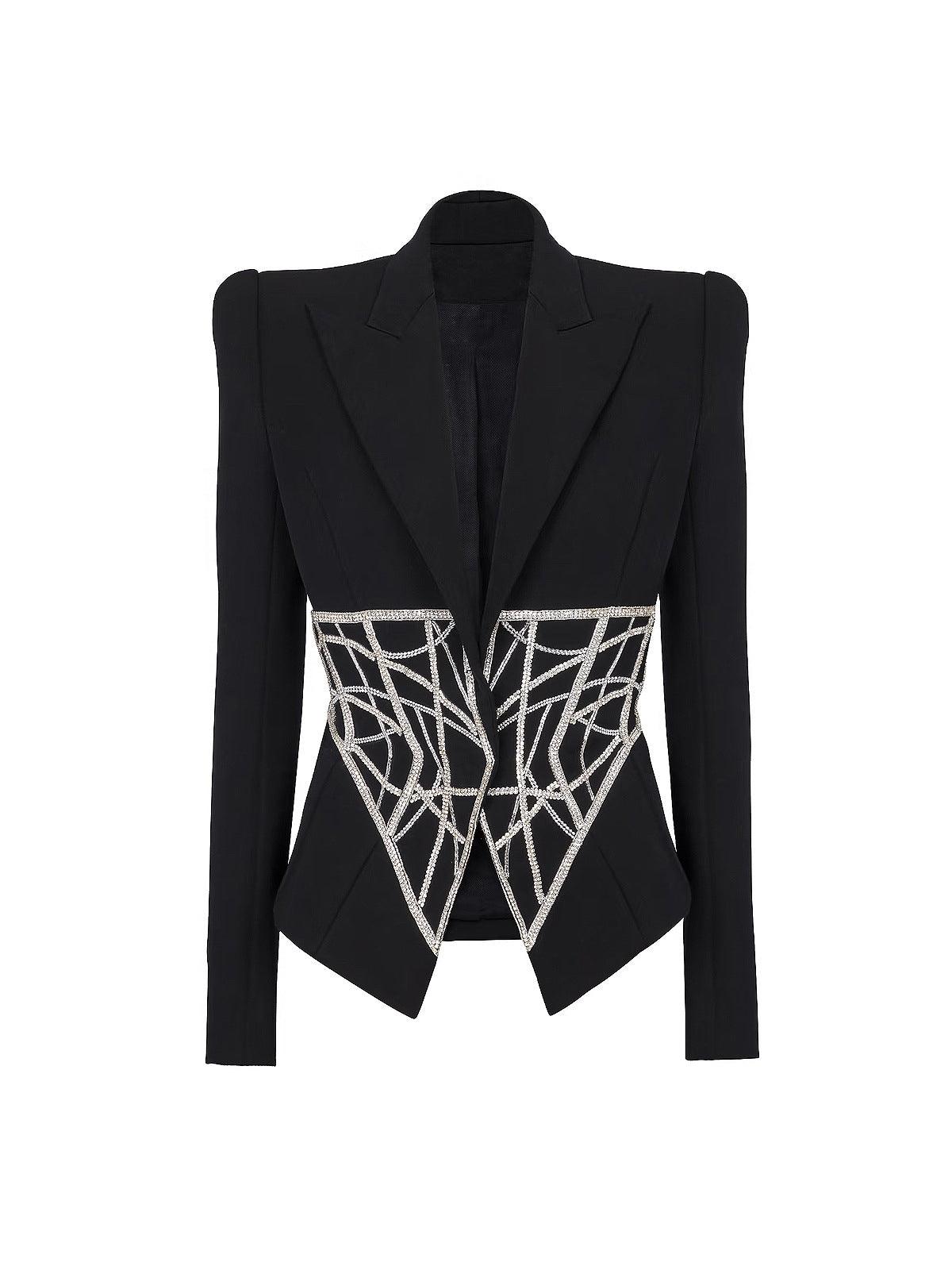 Chic Igor Long Sleeve Blazer with Stunning Embellishments - Celestial Couture