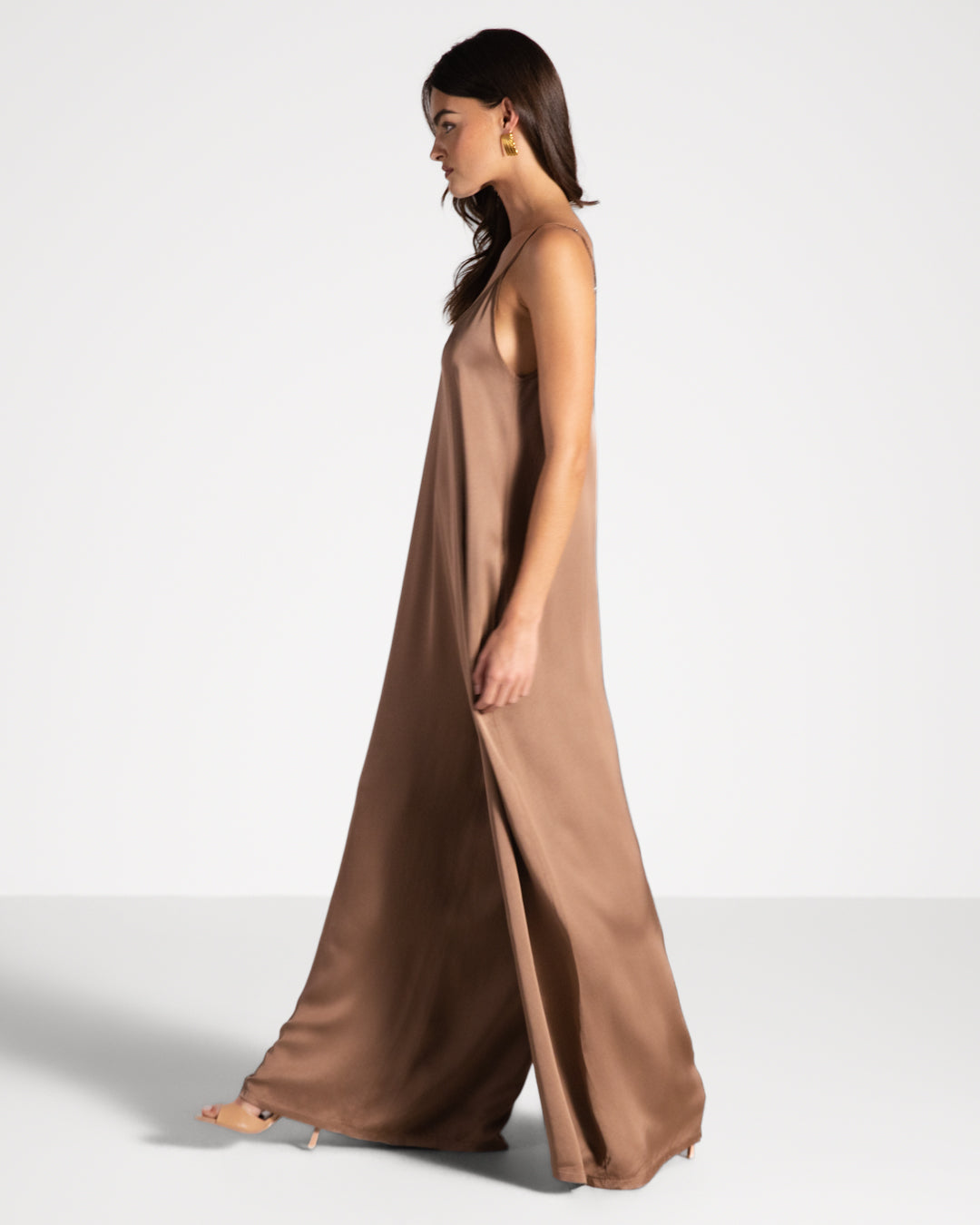 Audrey Satin Jumpsuit | Maple