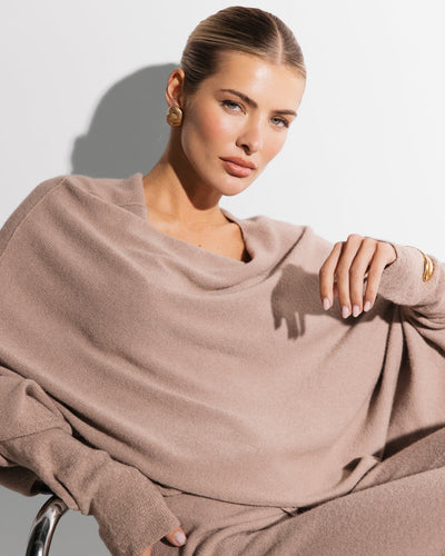 Asymmetric Draped | Mocha
