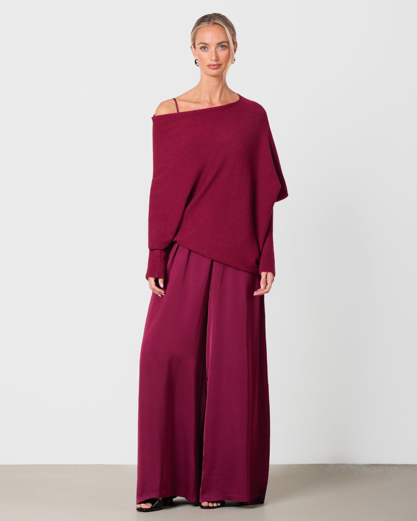 Asymmetric Draped | Burgundy