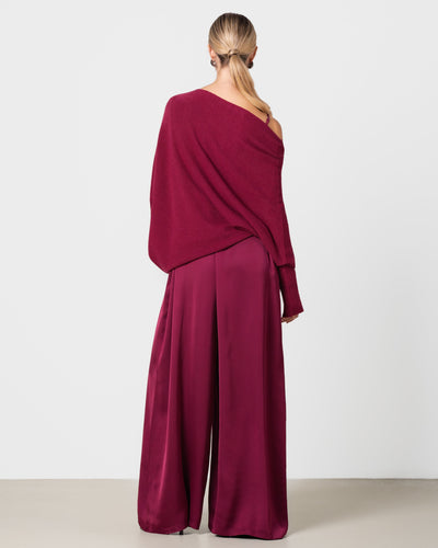 Asymmetric Draped | Burgundy