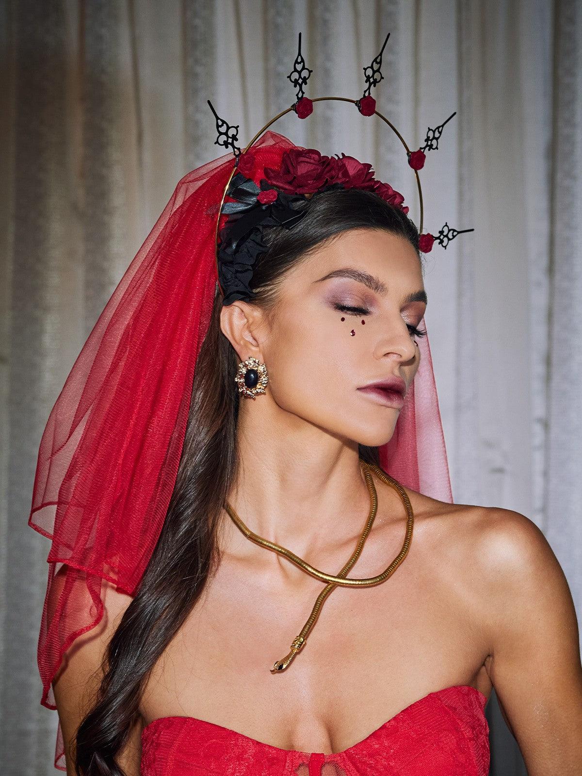 Elegant Jephthah Mesh Draping Veil - Celestial Couture