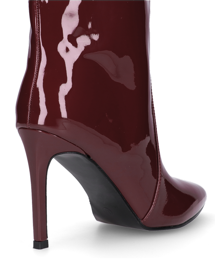 KAMYA - stivali alti glassy in burgundy