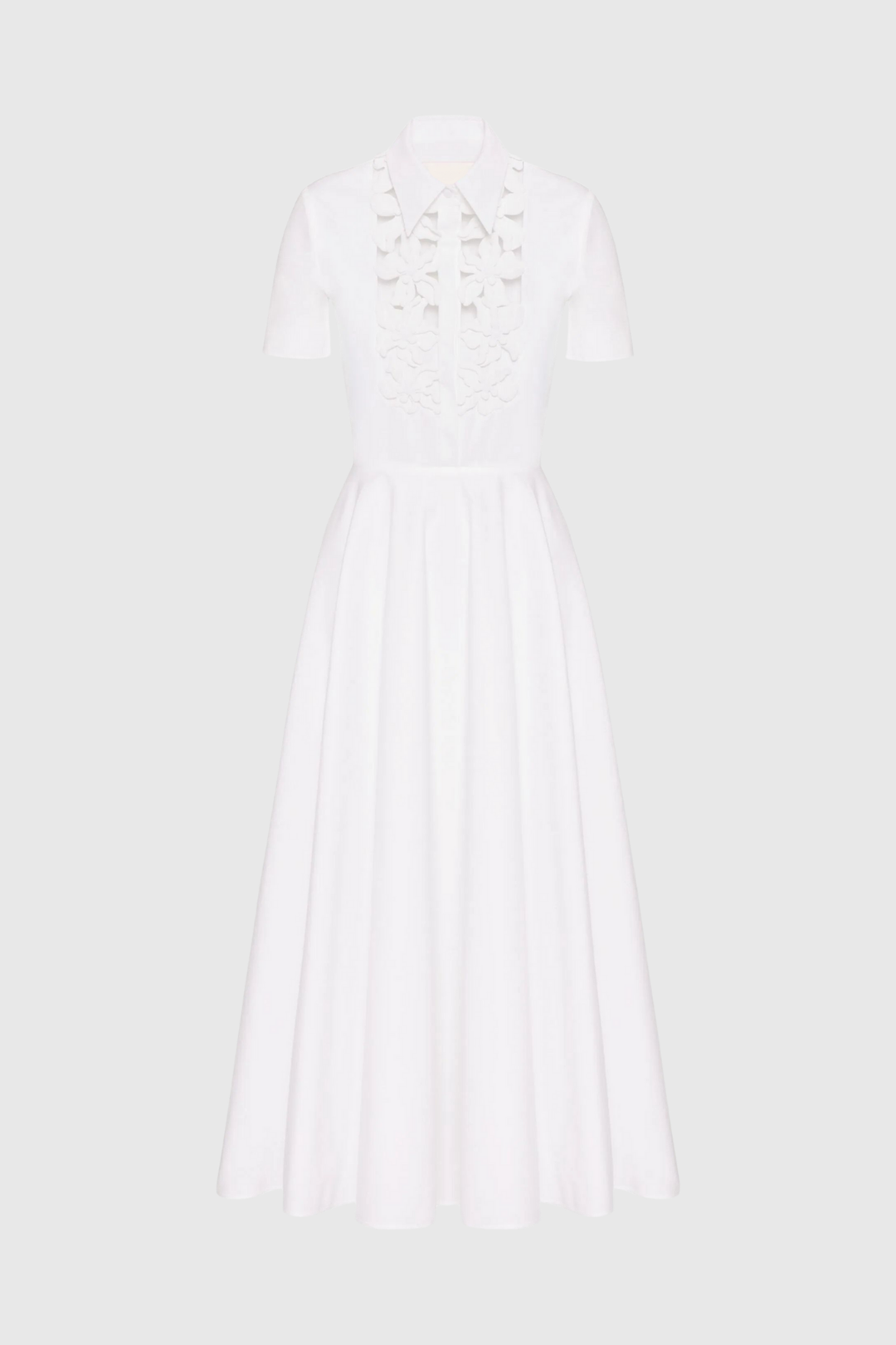 Kira Hollow Flower Short Sleeves Maxi Dress - Celestia Couture