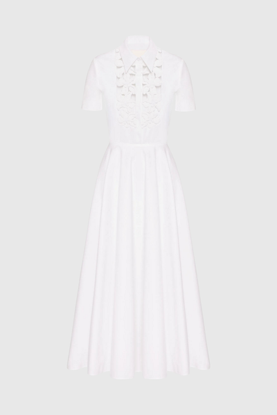 Kira Hollow Flower Short Sleeves Maxi Dress